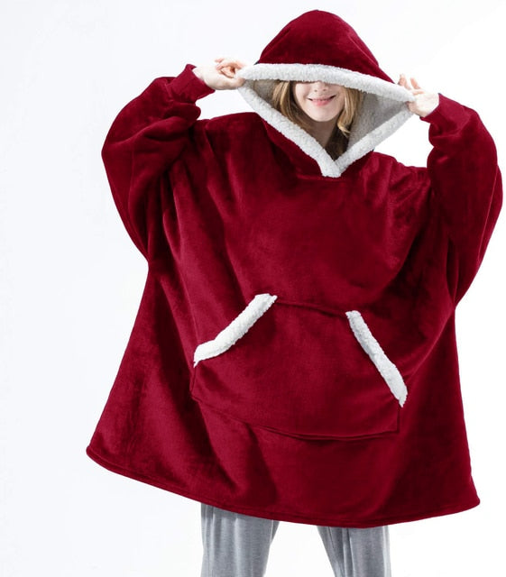 Berg-Feldt | Couverture à capuche douce en polyester Confortable et chaude