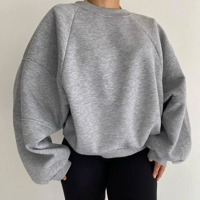 Berg-Feldt | Übergröße Sweatshirt Weicher Baumwollmix Rundhalsausschnitt Langarm Freizeitkleidung