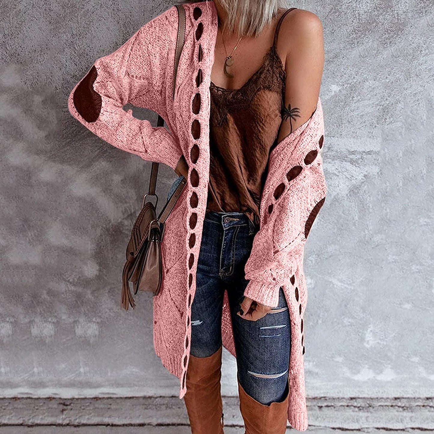 Berg-Feldt | Stilvoller Damen Cardigan mit Verspielten Details und Langer Passform