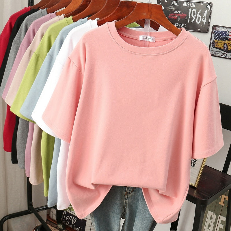 Berg-Feldt | Oversized Baumwoll-Basic-T-Shirt für Damen