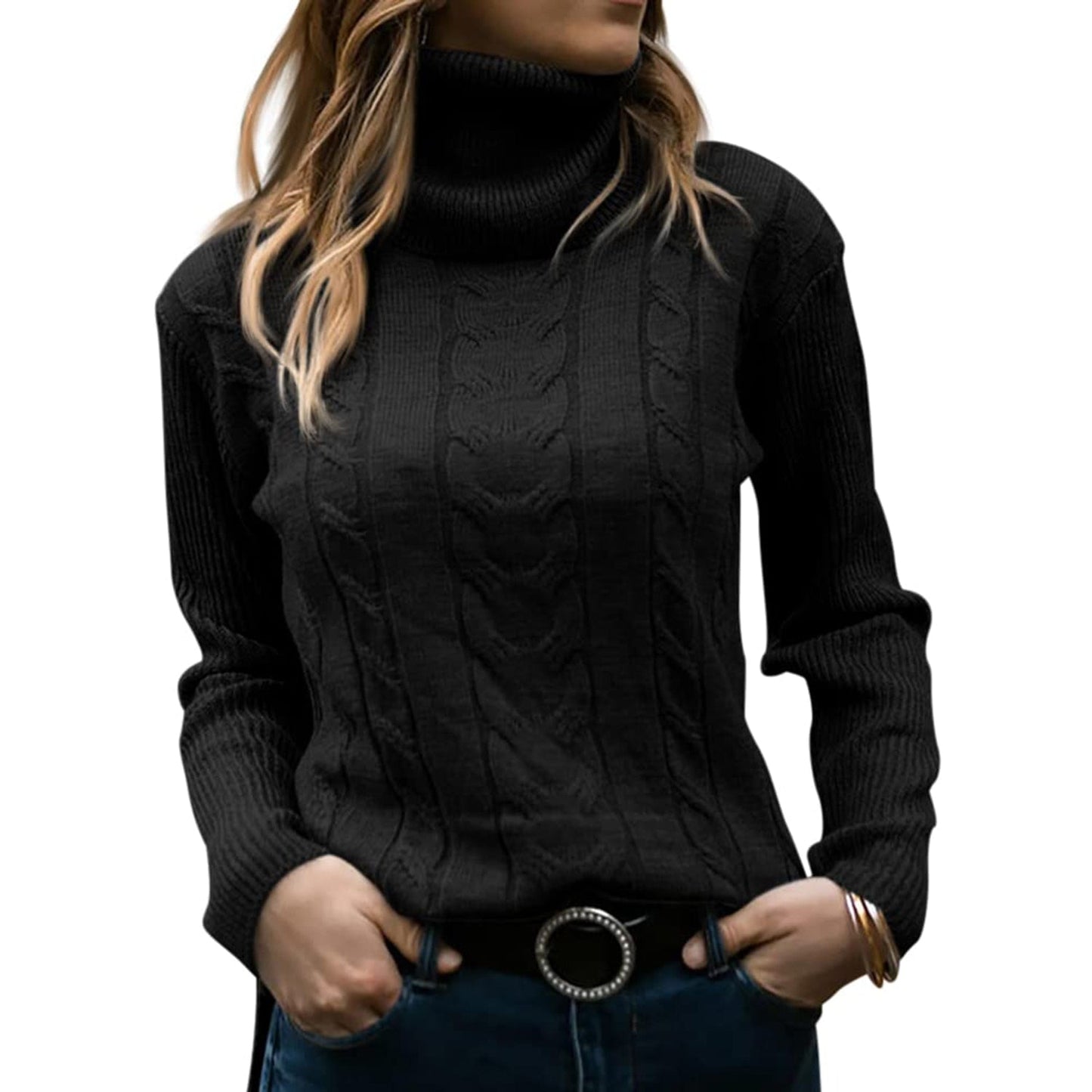 Wilara Damen Rollkragenpullover