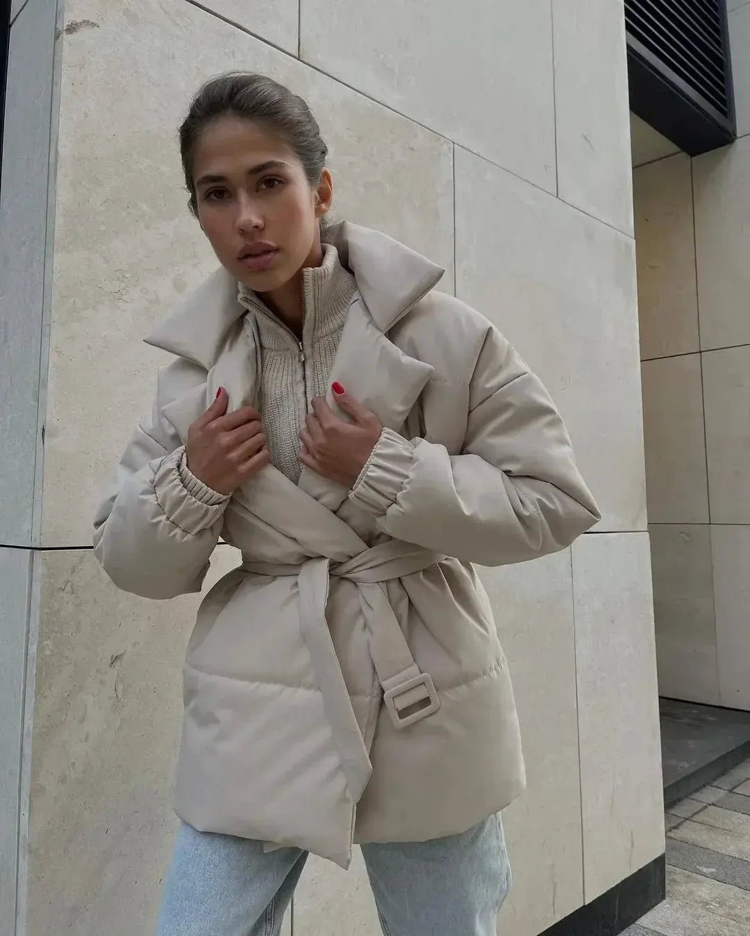 Berg-Feldt | Pufferjacke mit Gürtel