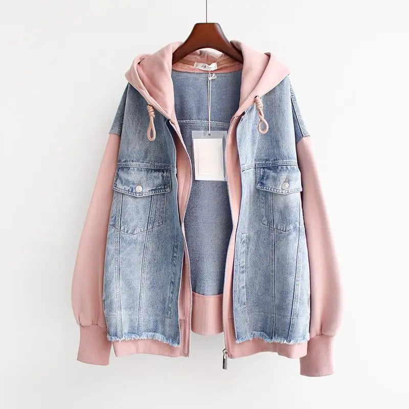 Berg-Feldt | Denim-hoodie Jacke Hybrid Design Trendy und Lässig