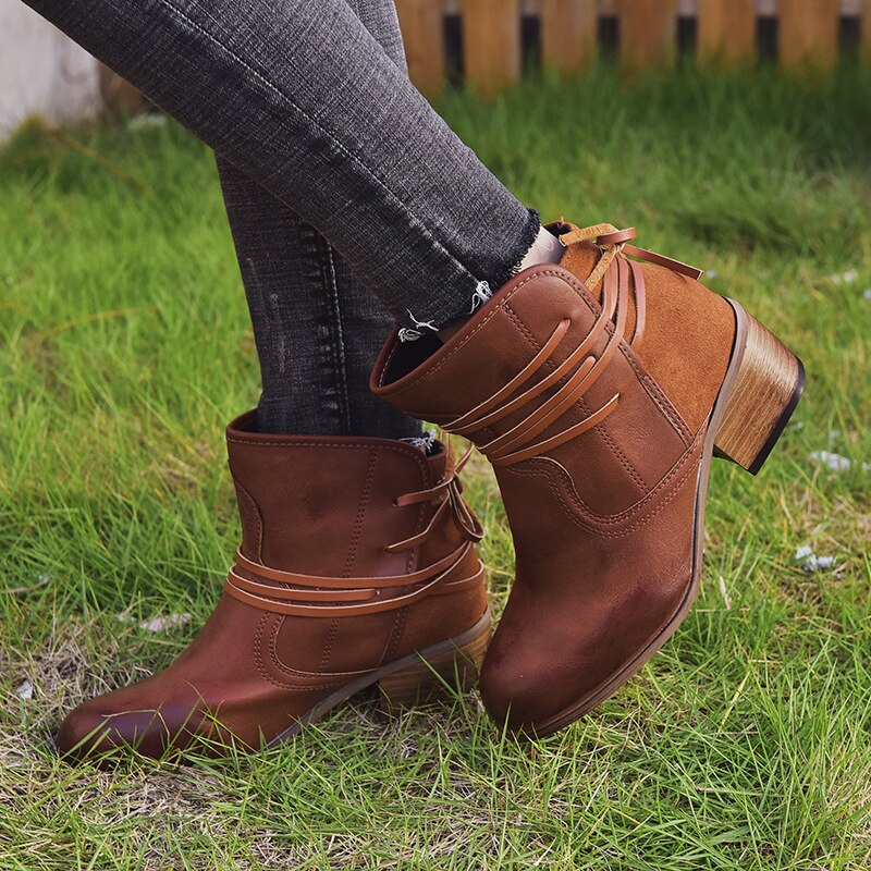 Berg-Feldt | Damenstiefel Weinlese Schnürstiefel