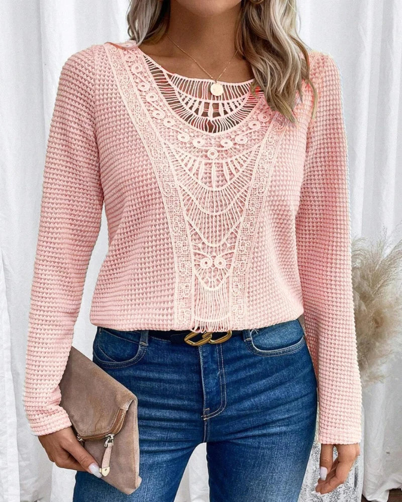 Berg-Feldt | Blouse en dentelle Tricot texturé Élégante et bohème
