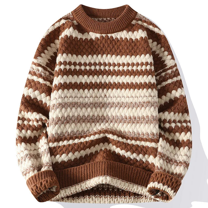 Berg-Feldt | Strickjacke mit Nordischem Muster Weich und Warm Perfekt für Wintertage