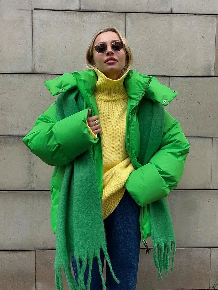 Berg-Feldt | Steppparka mit Kapuze und Taschen für Frauen Ideal für den Winter