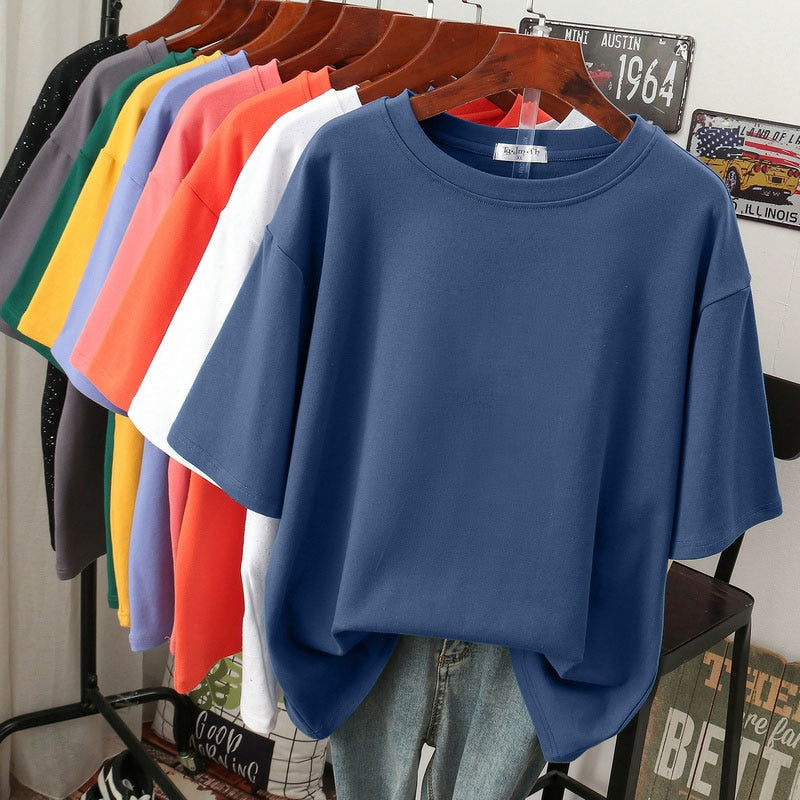 Berg-Feldt | Oversized Baumwoll-Basic-T-Shirt für Damen