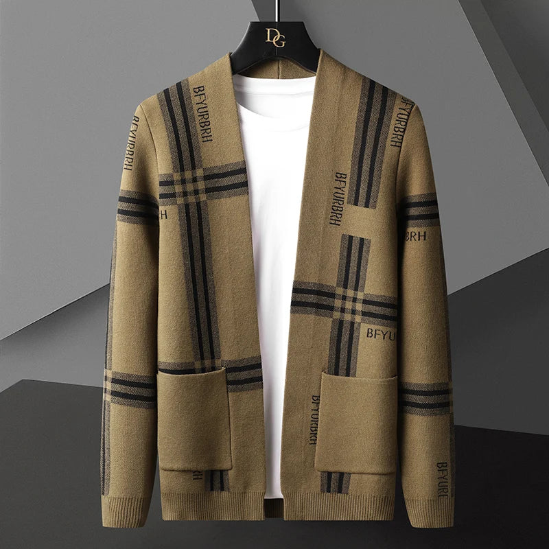 Berg-Feldt | Offene Strick-cardigan mit Karomuster Weich und Stilvoll Perfekt für Den Layer-look