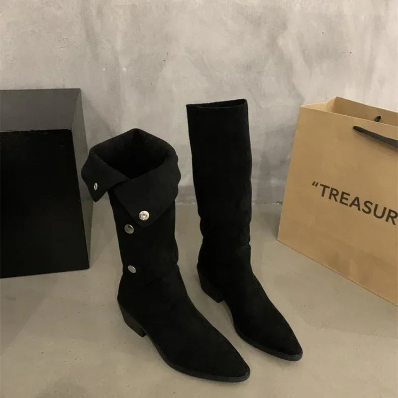 Berg-Feldt | Bottines de cowboy à talon bottier et franges