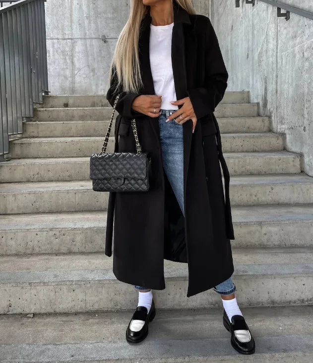 Berg-Feldt | Schicke Taillierte Damen Wolljacke mit Gürtel