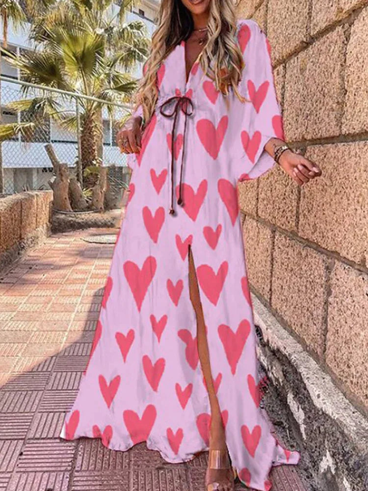 Robe de plage chic imprimée - Cilly
