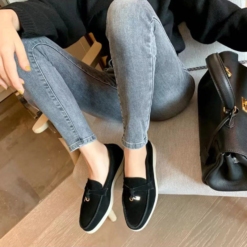 Mocassins pour femme Berg-Feldt avec détail de verrou.