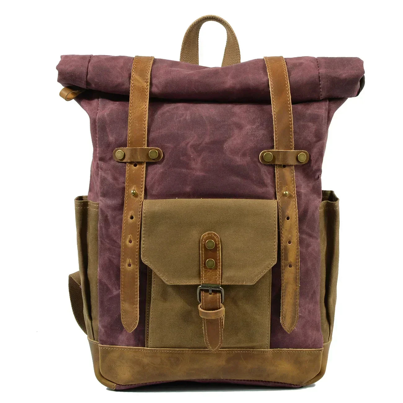 Sac à dos de voyage en toile berg-feldt avec fermeture par enroulement
