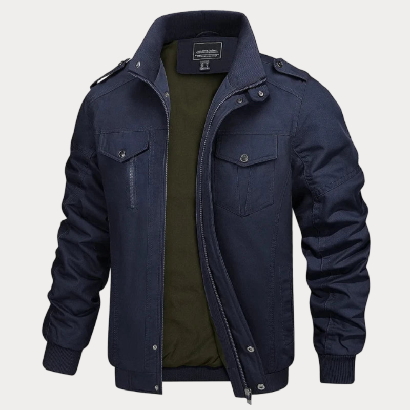 Berg-Feldt | Retro Reißverschlussjacke In Armeegrün