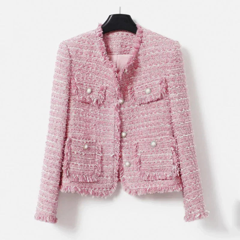 Berg-Feldt | Jacke Aus Größem Tweed Herbst/Winter Socialite Quastendesign