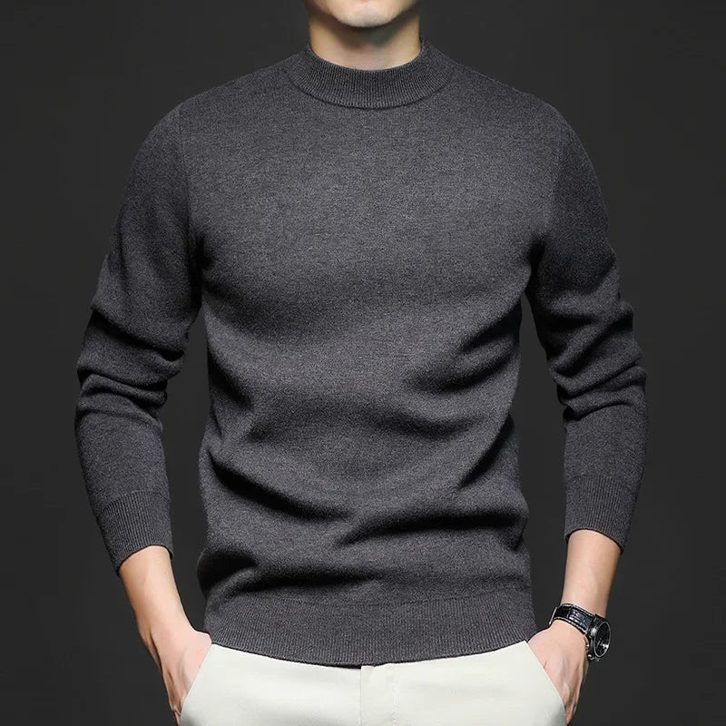 Berg-Feldt | Klassischer Strickpullover Rundhals Zeitloses und Elegantes Aussehen