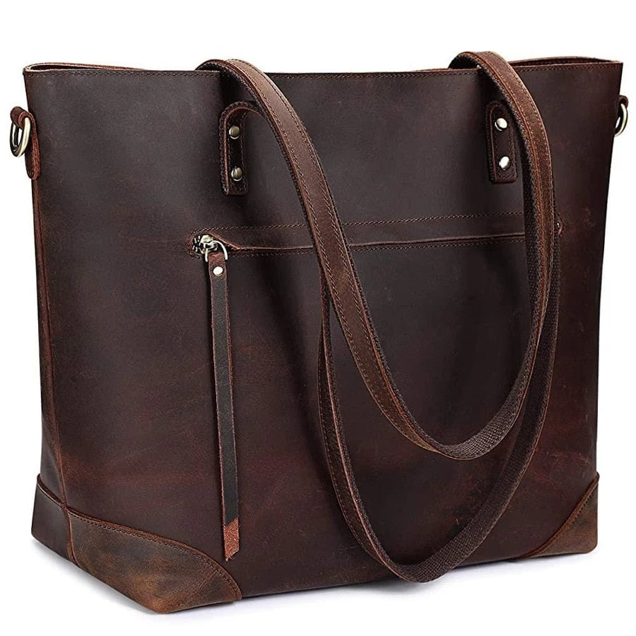 Sac cabas Jassi en cuir vintage