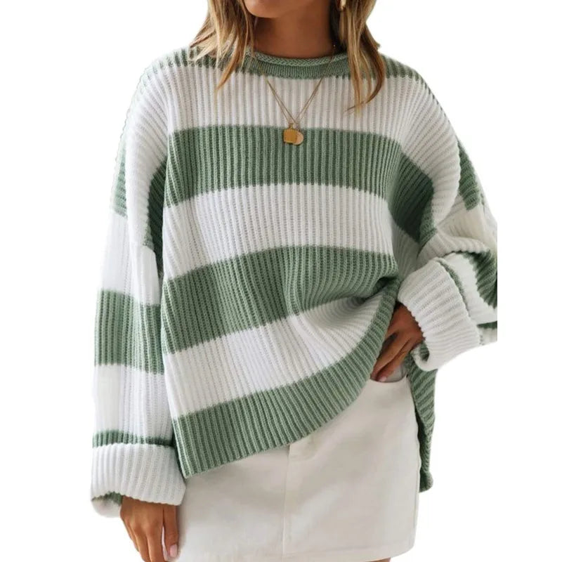 Berg-Feldt | Sweater - Oversized Gestreifter Strickpullover
