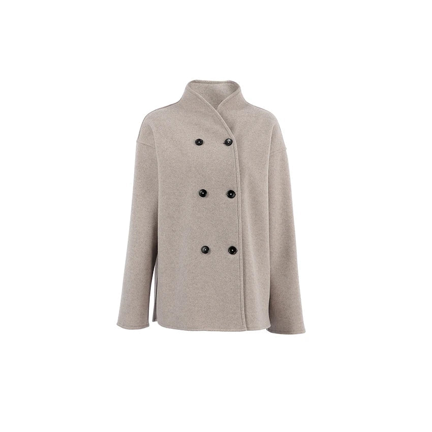 Berg-Feldt | Double-breasted pea coat with high collar