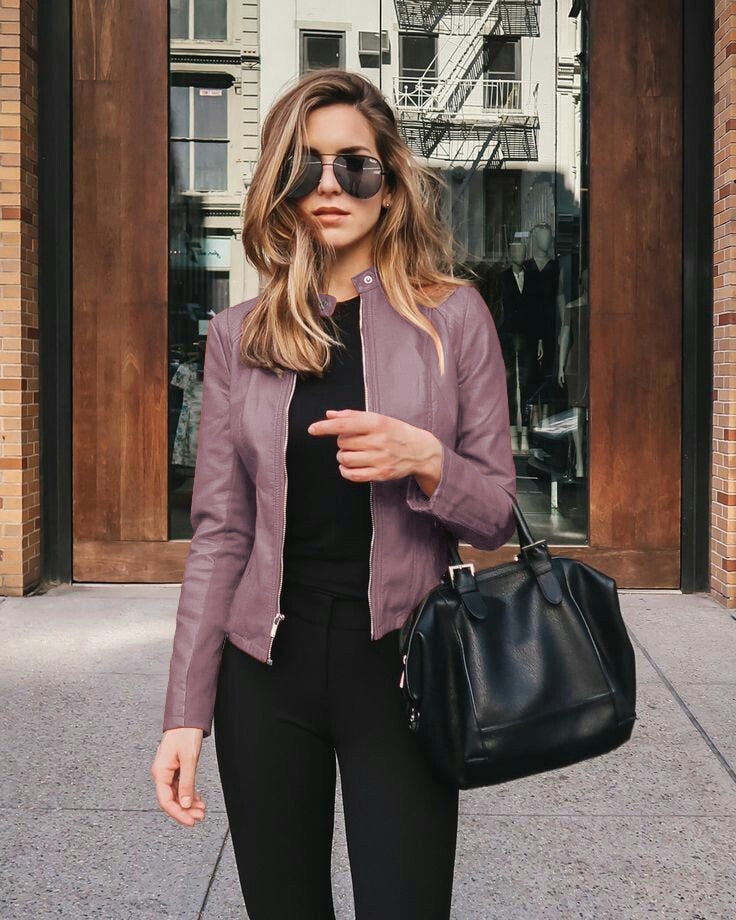 Berg-Feldt | Veste en cuir slim fit pour femme