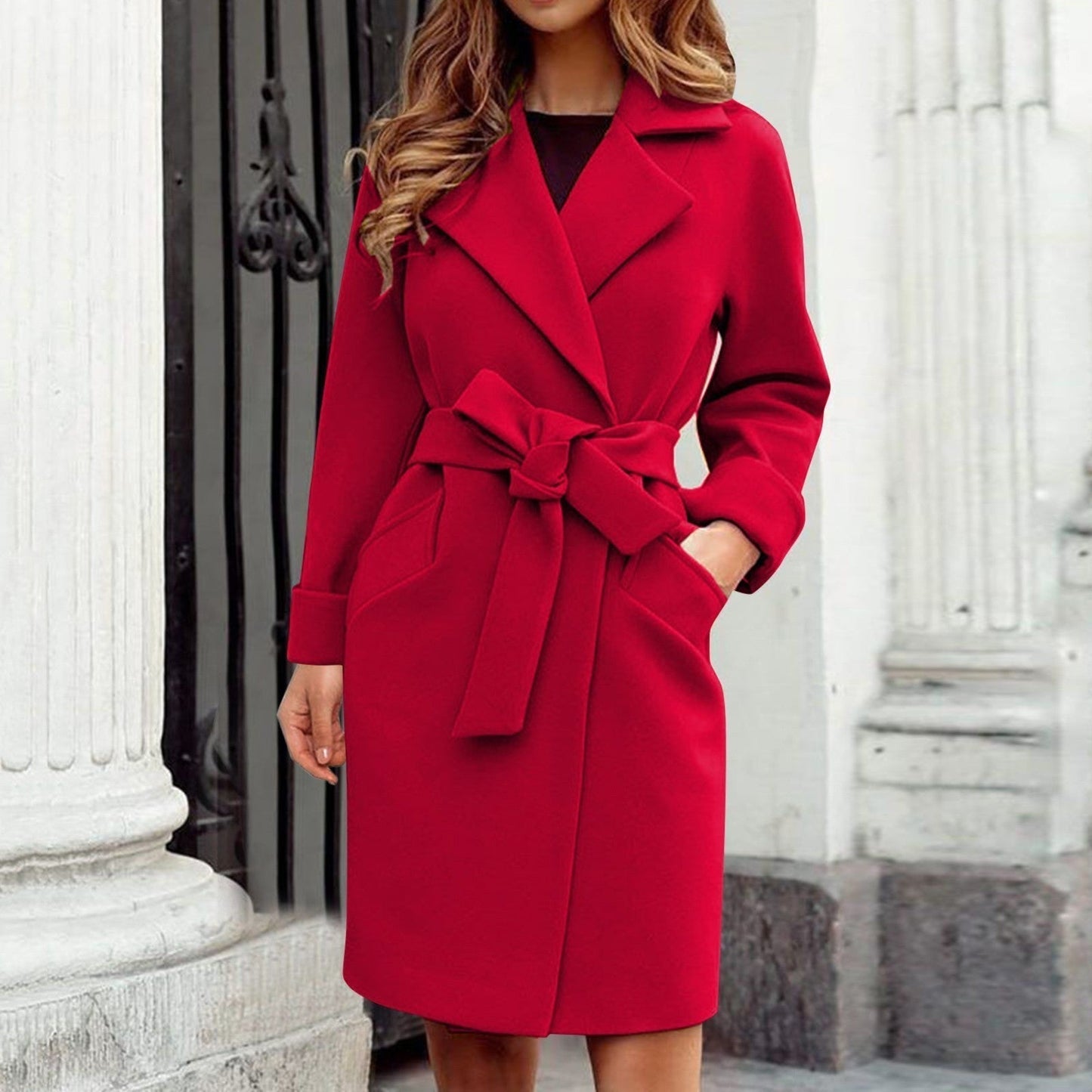 Berg-Feldt | Langer Damen-Trenchcoat Winterjacke