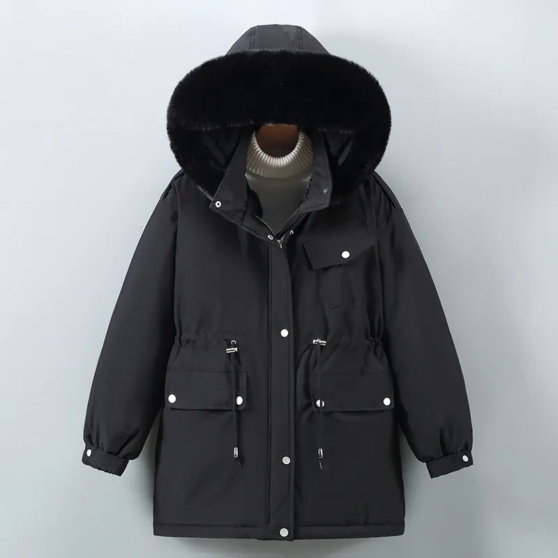 Berg-Feldt | Doudoune - veste matelassée avec capuche, col en fourrure et doublure en polaire douce
