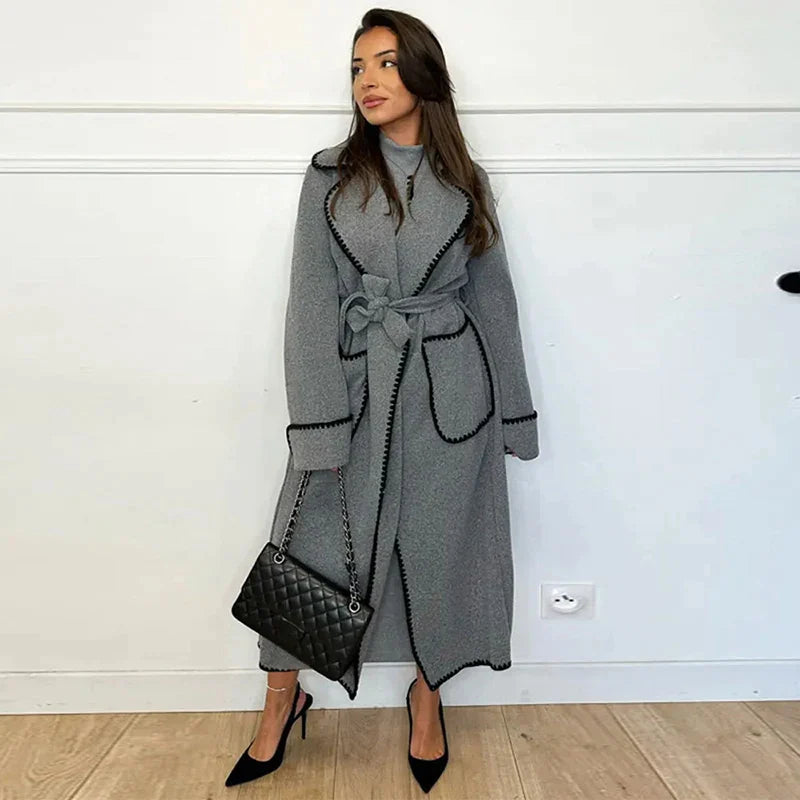 Berg-Feldt | Kuscheliger Langer Damen-Trenchcoat