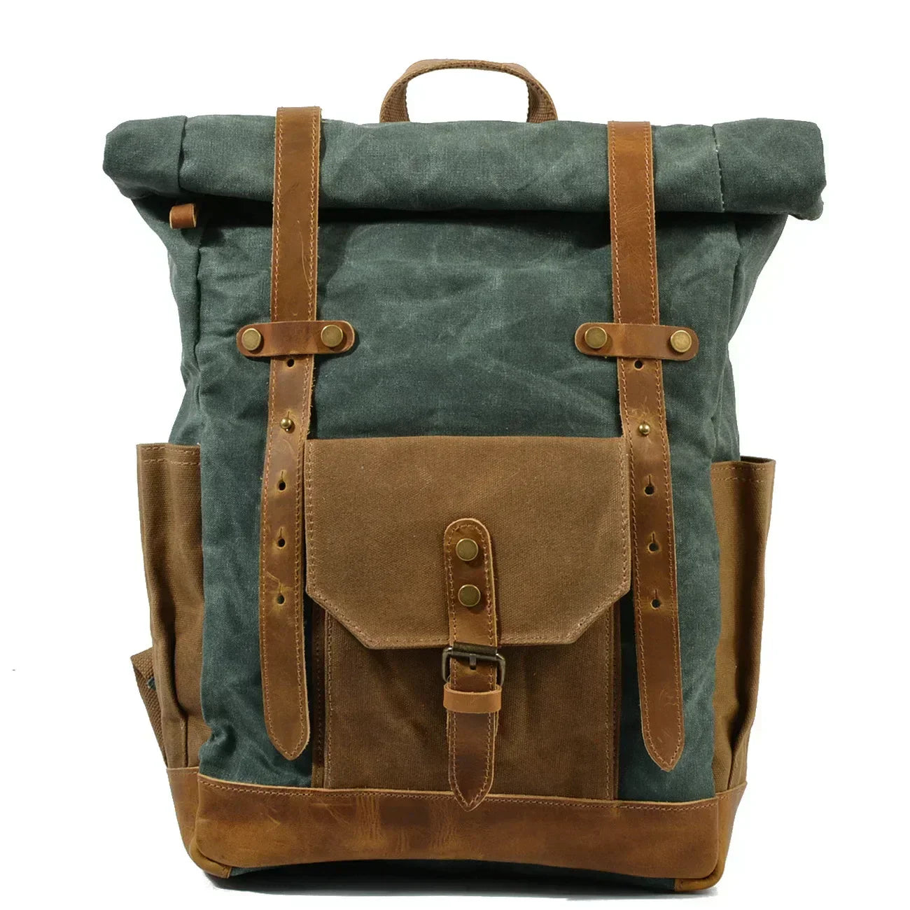Sac à dos de voyage en toile berg-feldt avec fermeture par enroulement