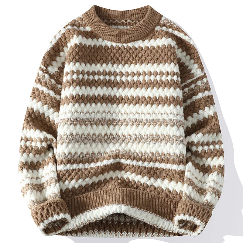 Berg-Feldt | Strickjacke mit Nordischem Muster Weich und Warm Perfekt für Wintertage