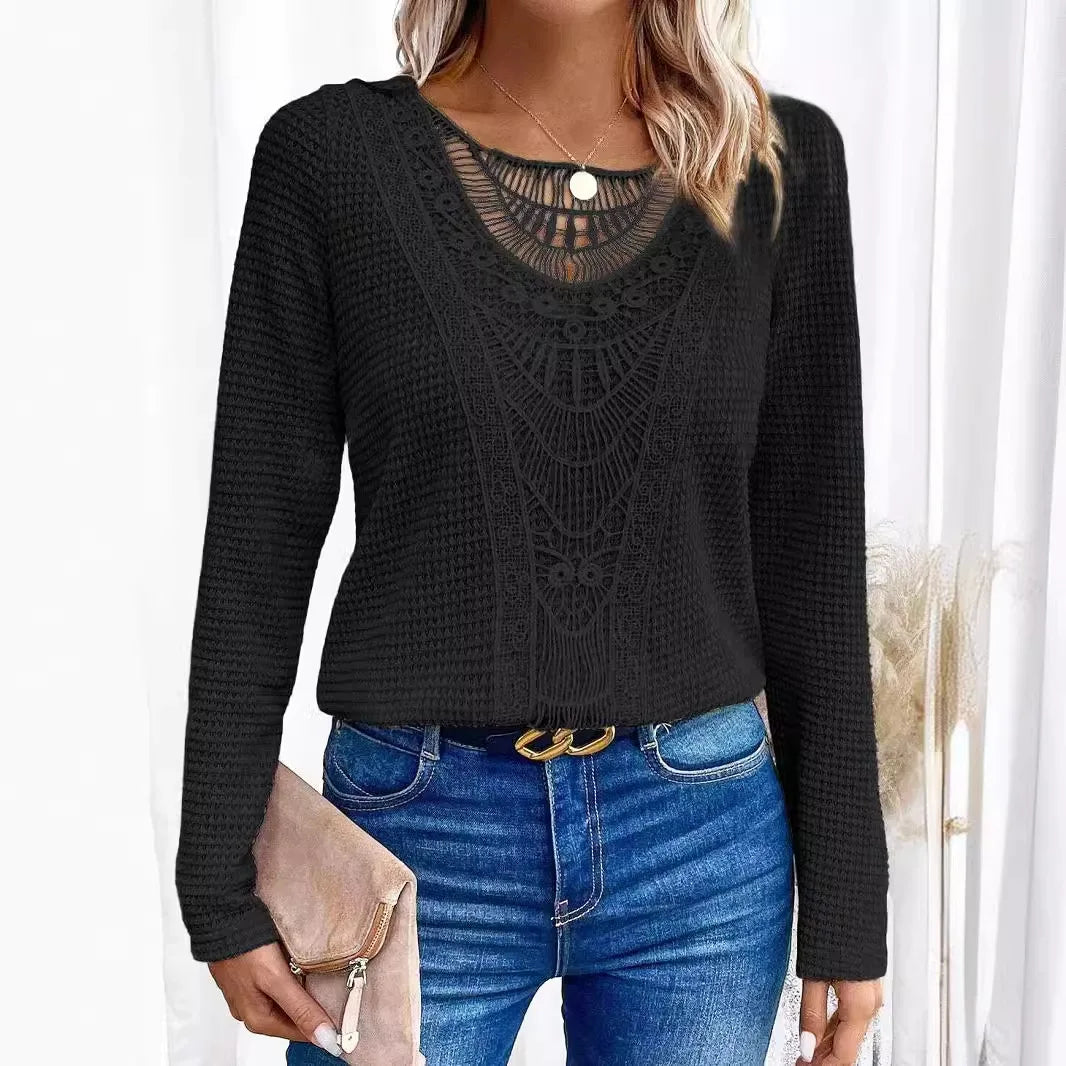 Berg-Feldt | Blouse en dentelle Tricot texturé Élégante et bohème