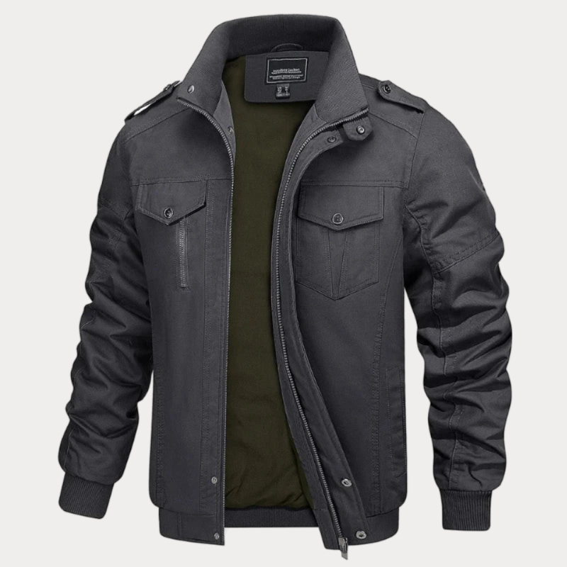 Berg-Feldt | Retro Reißverschlussjacke In Armeegrün
