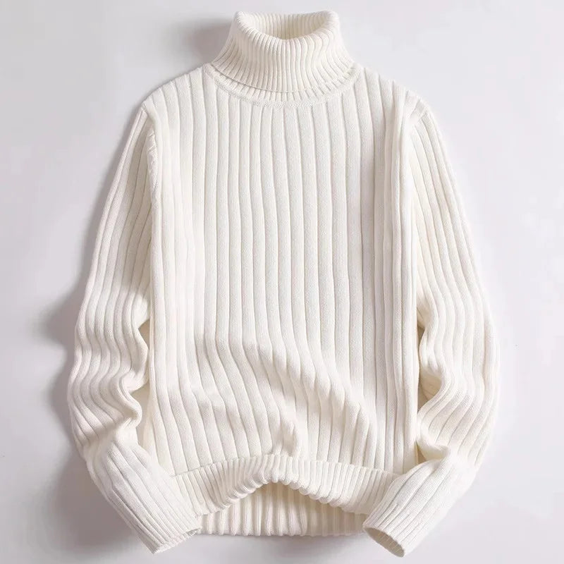 Rollkragenpullover aus Rippstrick von ERIK