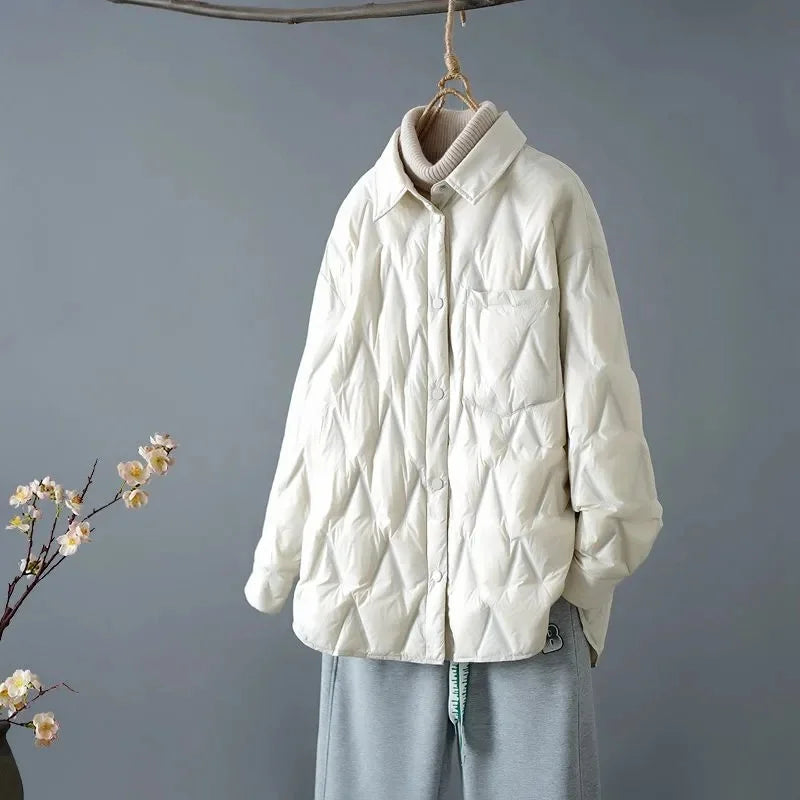 Berg-Feldt | Gestepptes Shirt-Jacke - Lockere Passform - Knopfverschluss - Leichtes Layering-Stück
