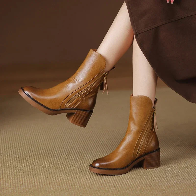 Bottines en cuir de haute qualité pour femmes - Sophie™
