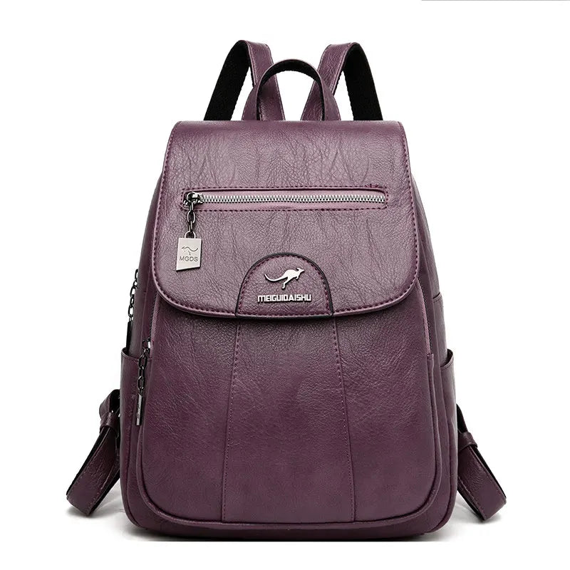 Sac à dos en cuir antivol haute capacité pour femme par Berg-Feldt