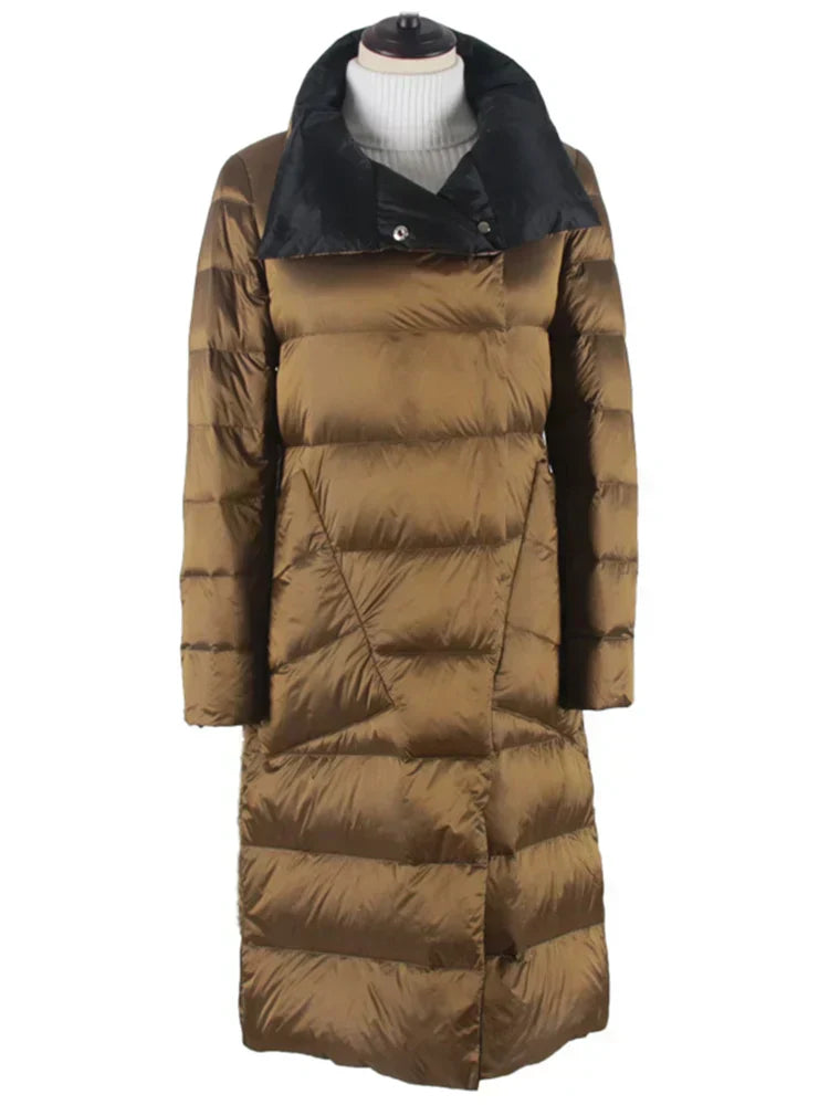 Berg-Feldt | Lange Karierte mit Taschen für Damen Ideal für Den Winter