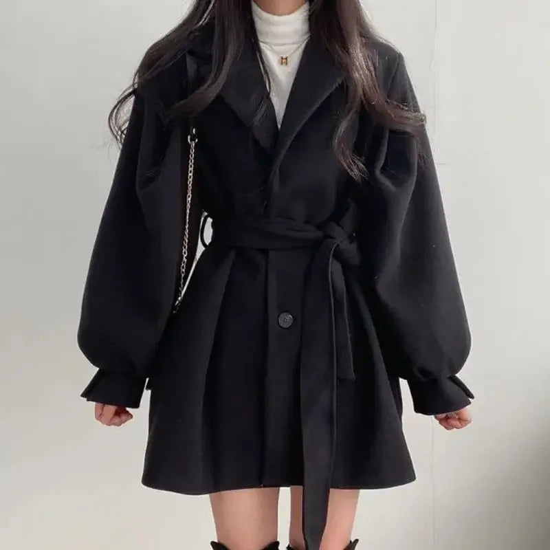 Berg-Feldt | Trench-coat Femme à Ceinture Manches Longues