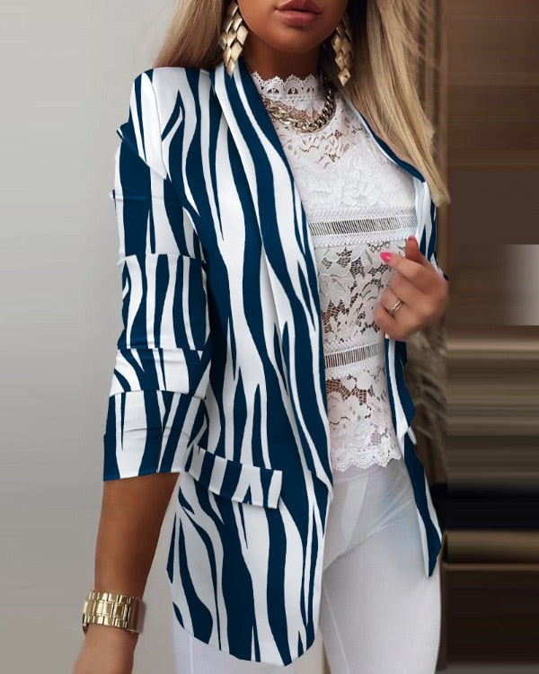 Blazer à manches longues tie-dye