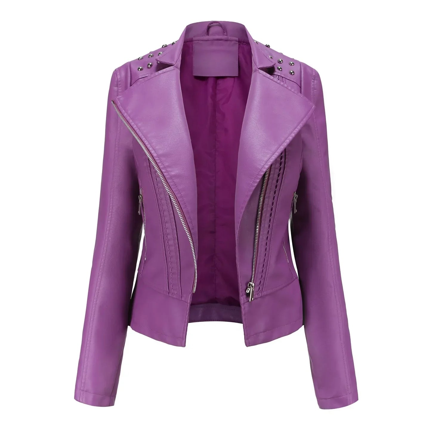 Doutzen: Elegante, schmale Lederjacke