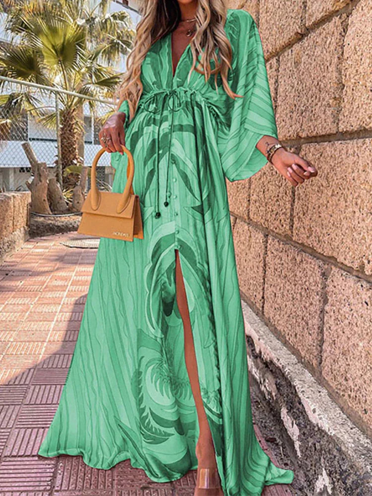 Robe de plage chic imprimée - Cilly