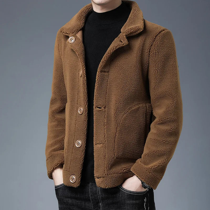 WILHELM Veste en teddy à boutons