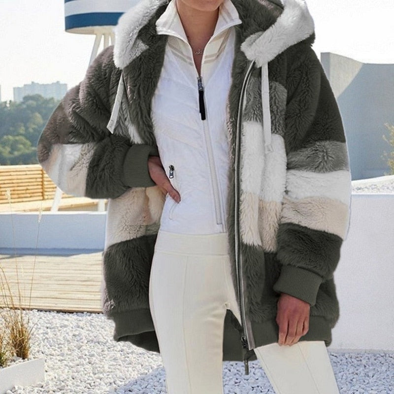 Berg-Feldt | Plüsch Kapuzencardigan Warm, Weich und Elegant