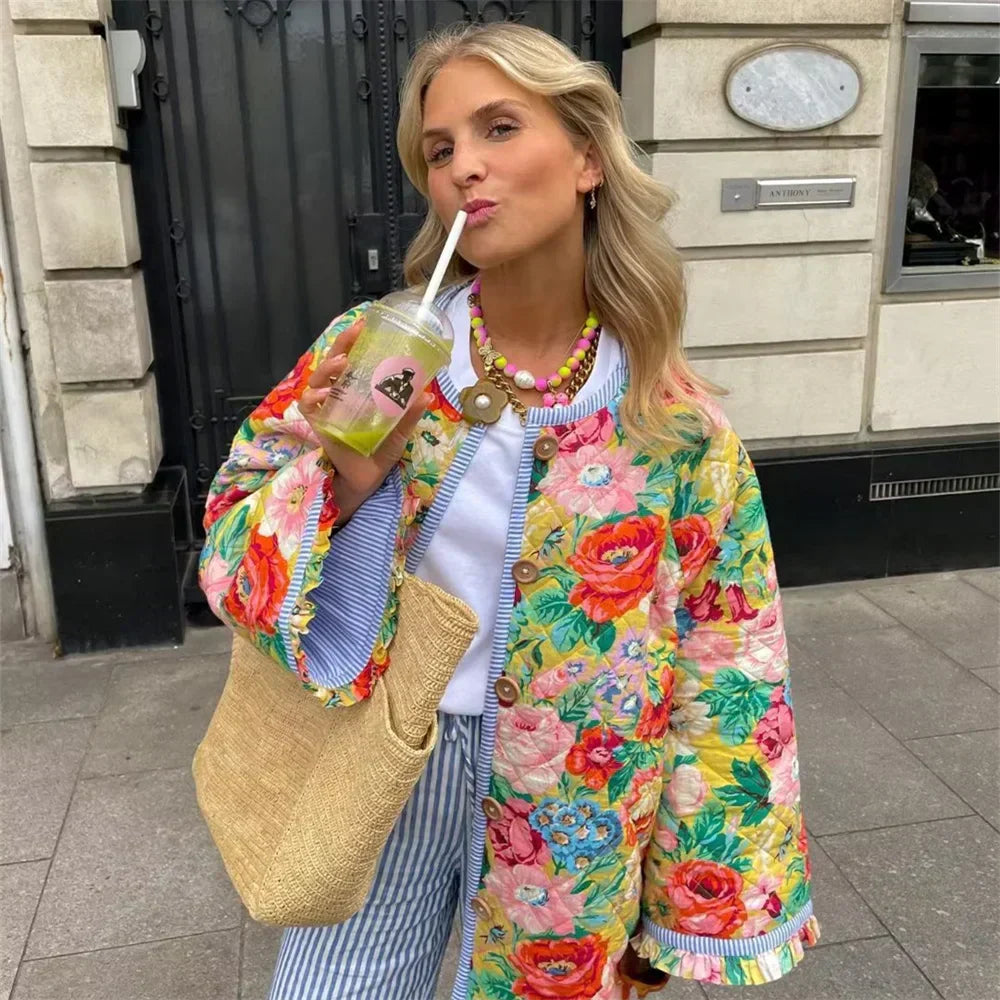 Berg-Feldt | Veste à fleurs avec motif fantaisie