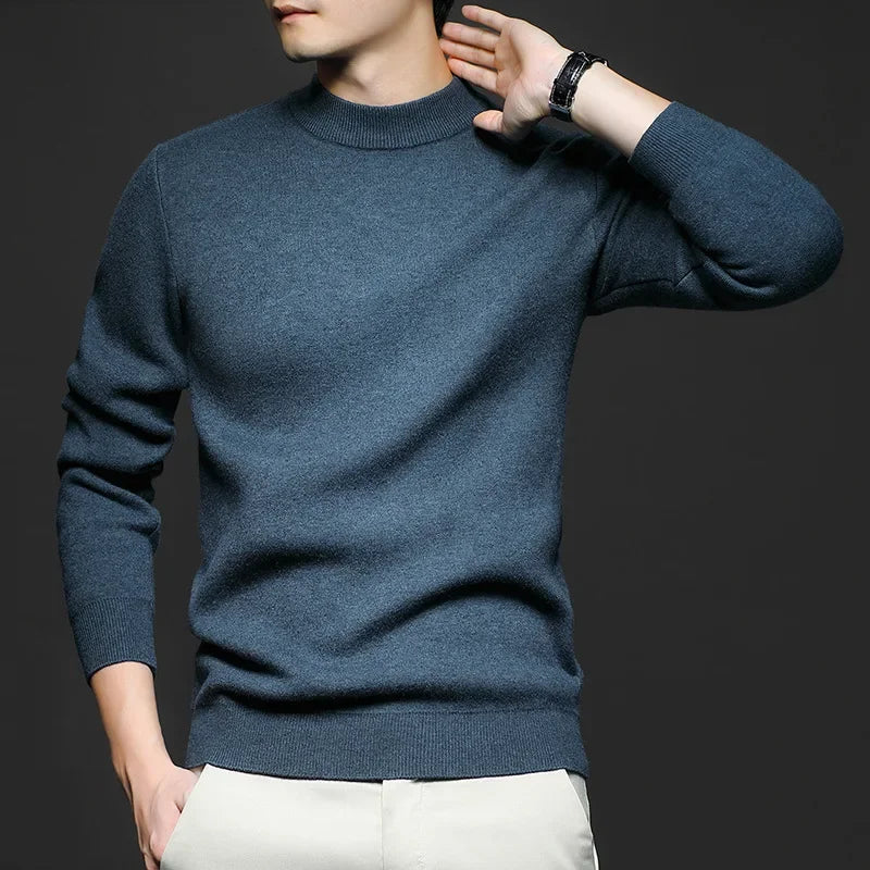 Berg-Feldt | Klassischer Strickpullover Rundhals Zeitloses und Elegantes Aussehen