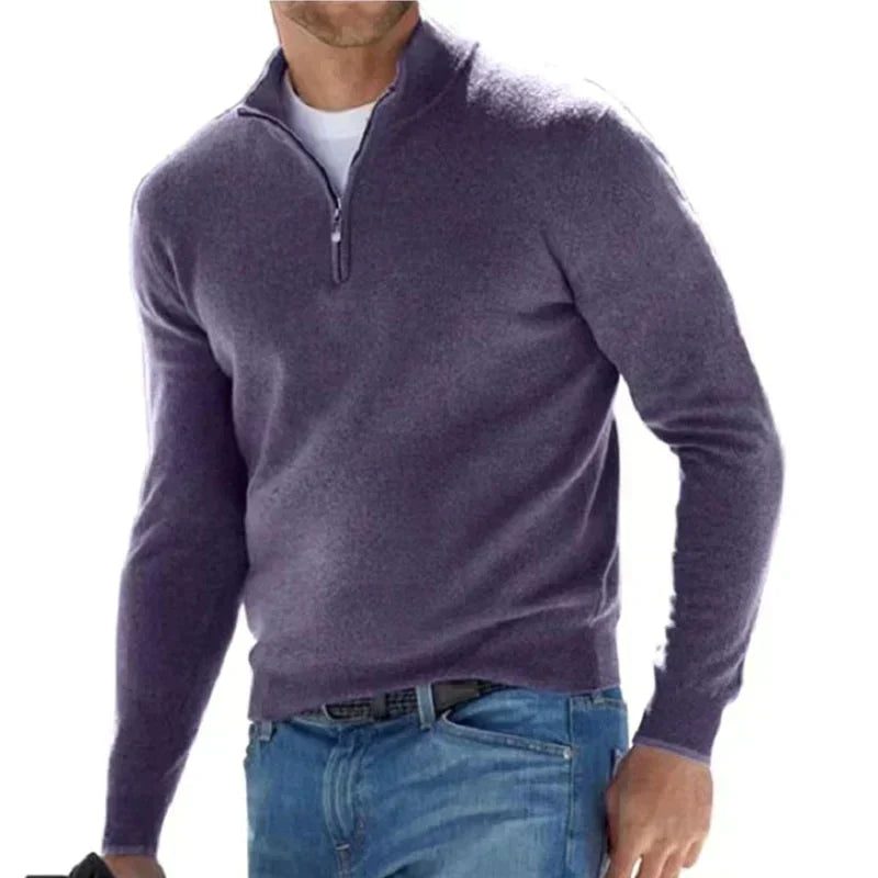 Berg-Feldt | Polo Stylischer Reißverschluss Pullover für Herren