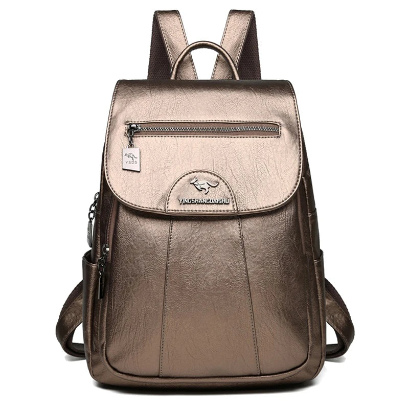 Sac à dos en cuir antivol haute capacité pour femme par Berg-Feldt