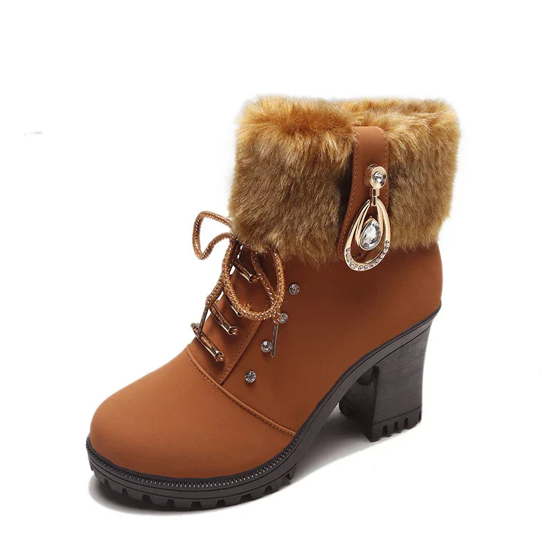 Berg-Feldt | Bottines à talons hauts de style britannique avec fermeture éclair latérale