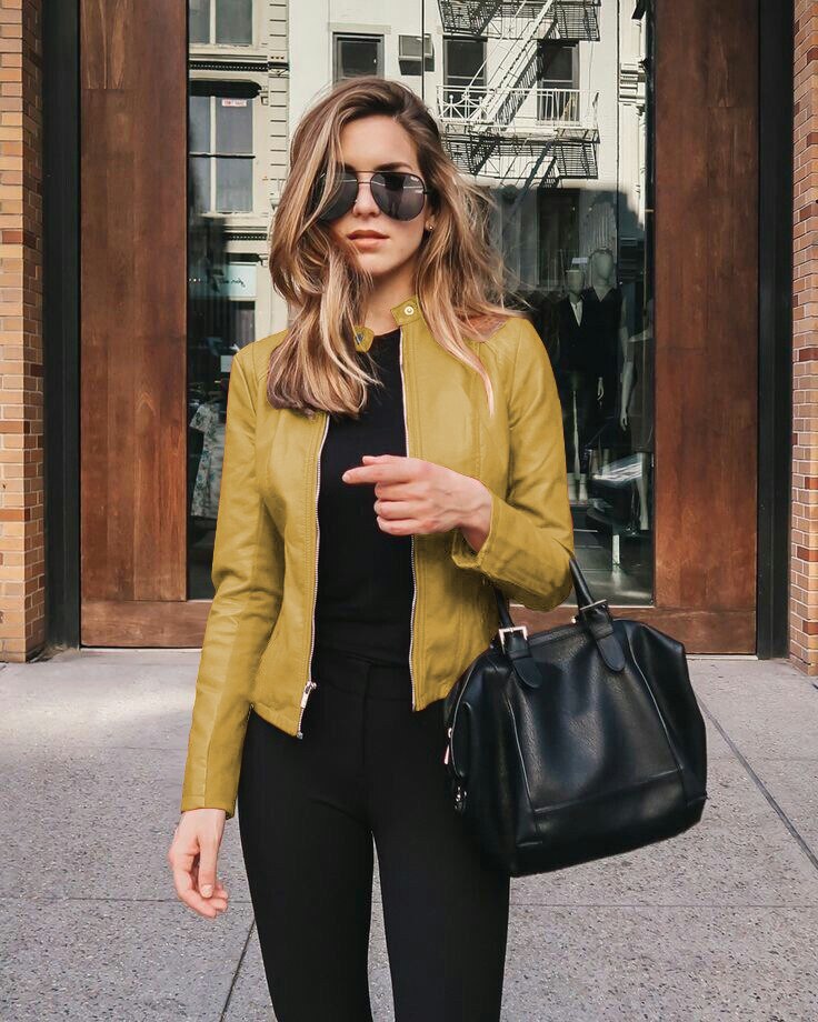 Berg-Feldt | Veste en cuir slim fit pour femme