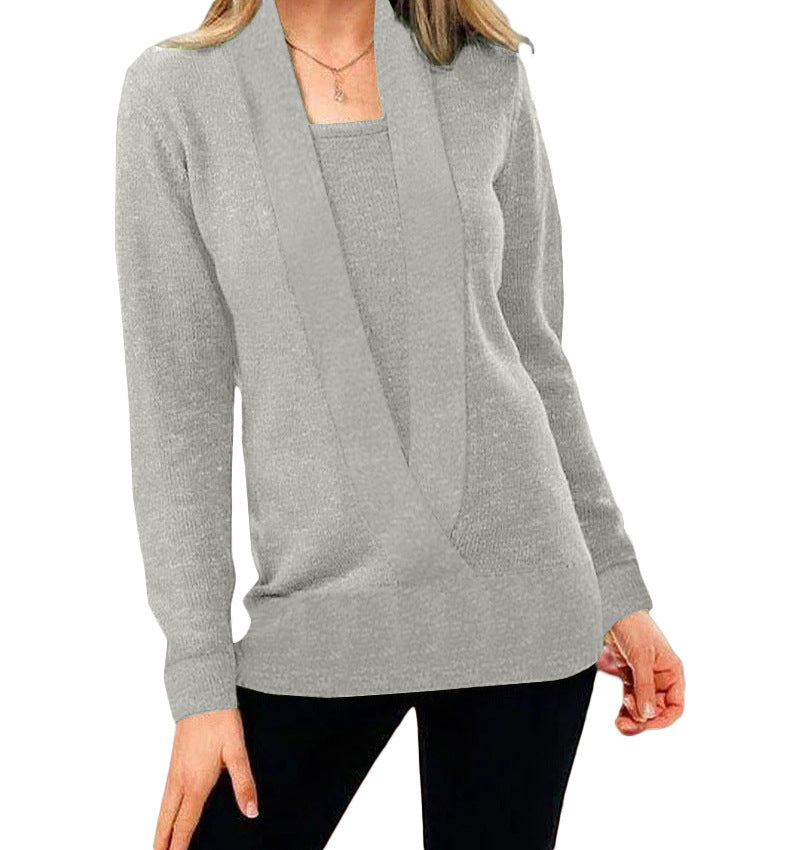 Berg-Feldt | Eleganter Strickpullover mit tiefem Ausschnitt
